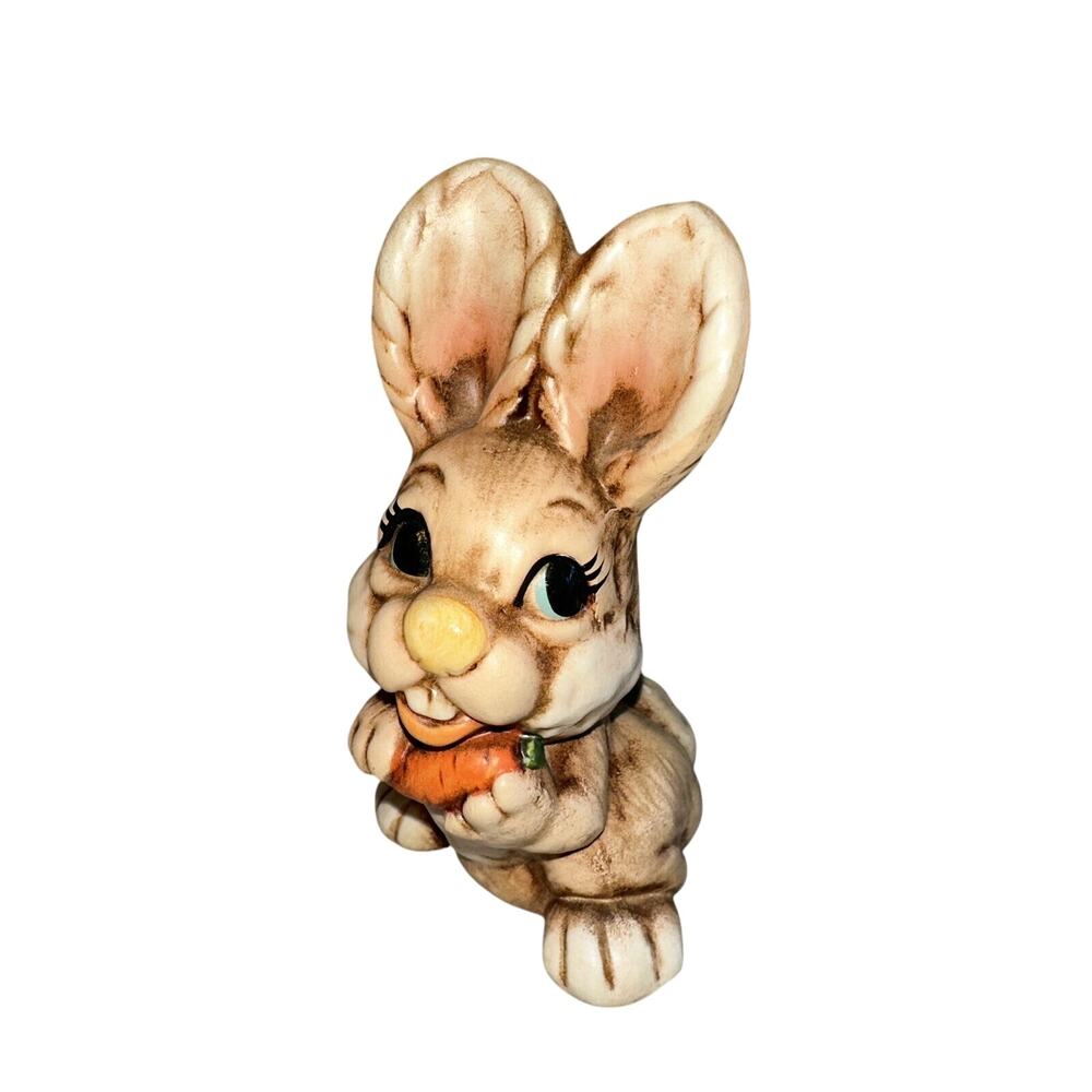Vintage Kitsch Bunny Rabbit 5" Made In Korea Whimsy Figurine
